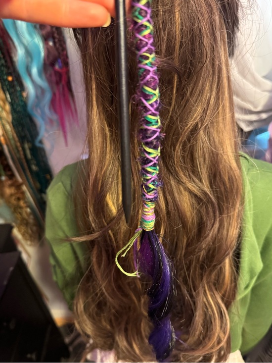 Boho Purple Hair Wrap Accent for Natural Brown Hair main image 9